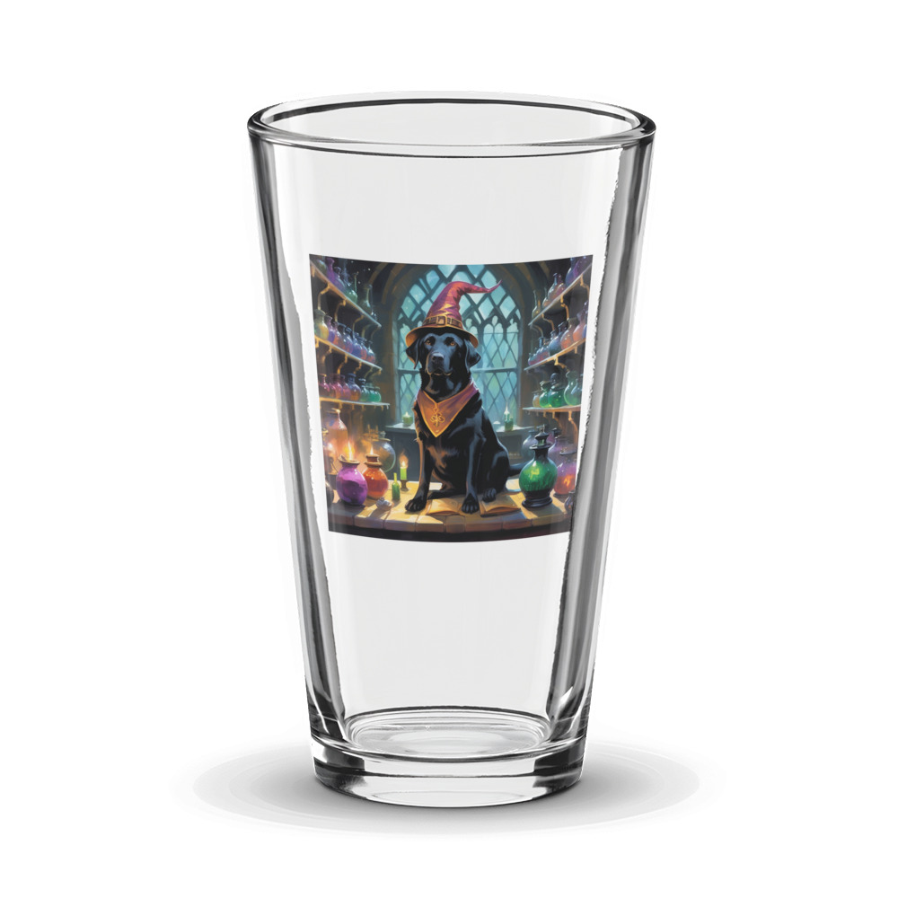 PugMug Custom Black Labrador Retriever Glass Tumbler