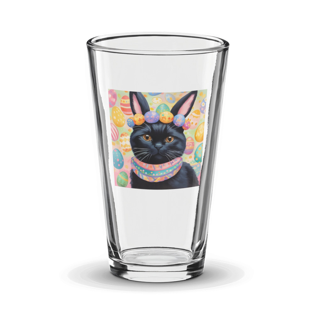 PugMug Custom Black Scottish Fold Cat Glass Tumbler