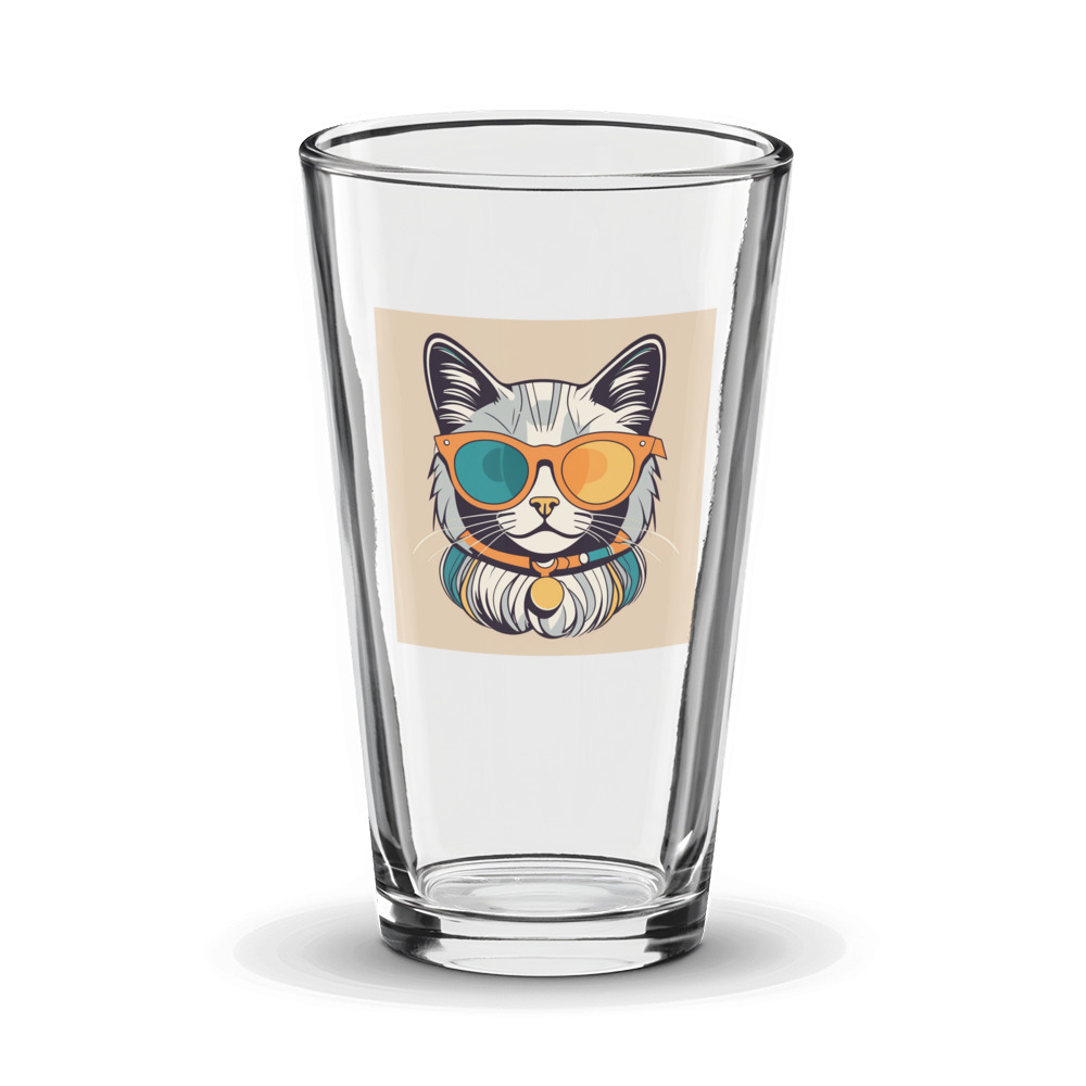PugMug Custom Tabby Ragdoll Cat Glass Tumbler