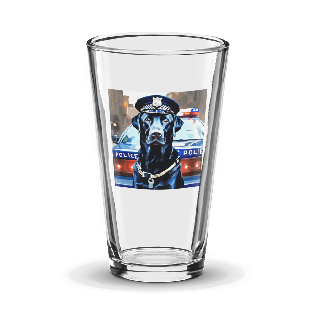 PugMug Custom Black Labrador Retriever Glass Tumbler