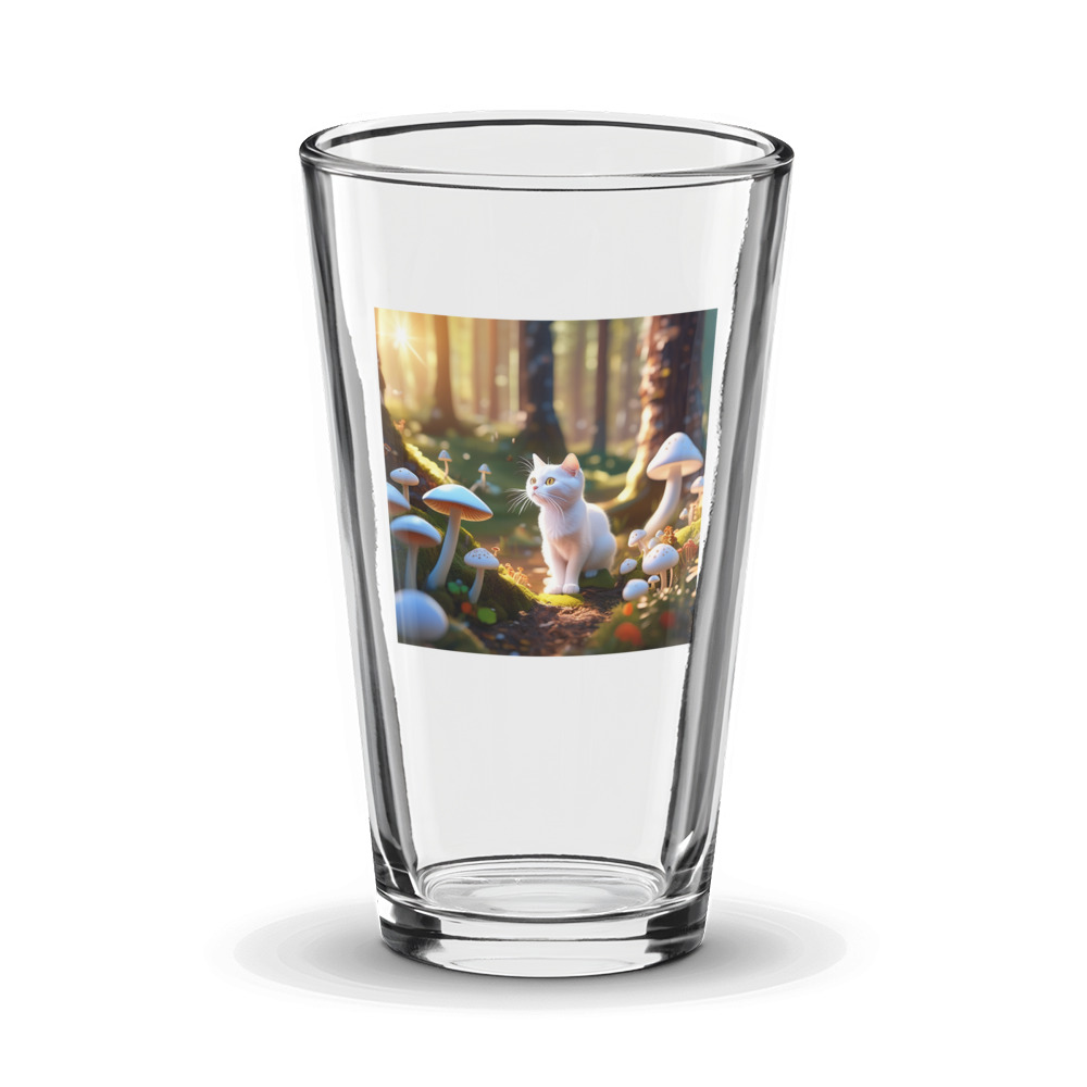 PugMug Custom White Companion Cat Glass Tumbler