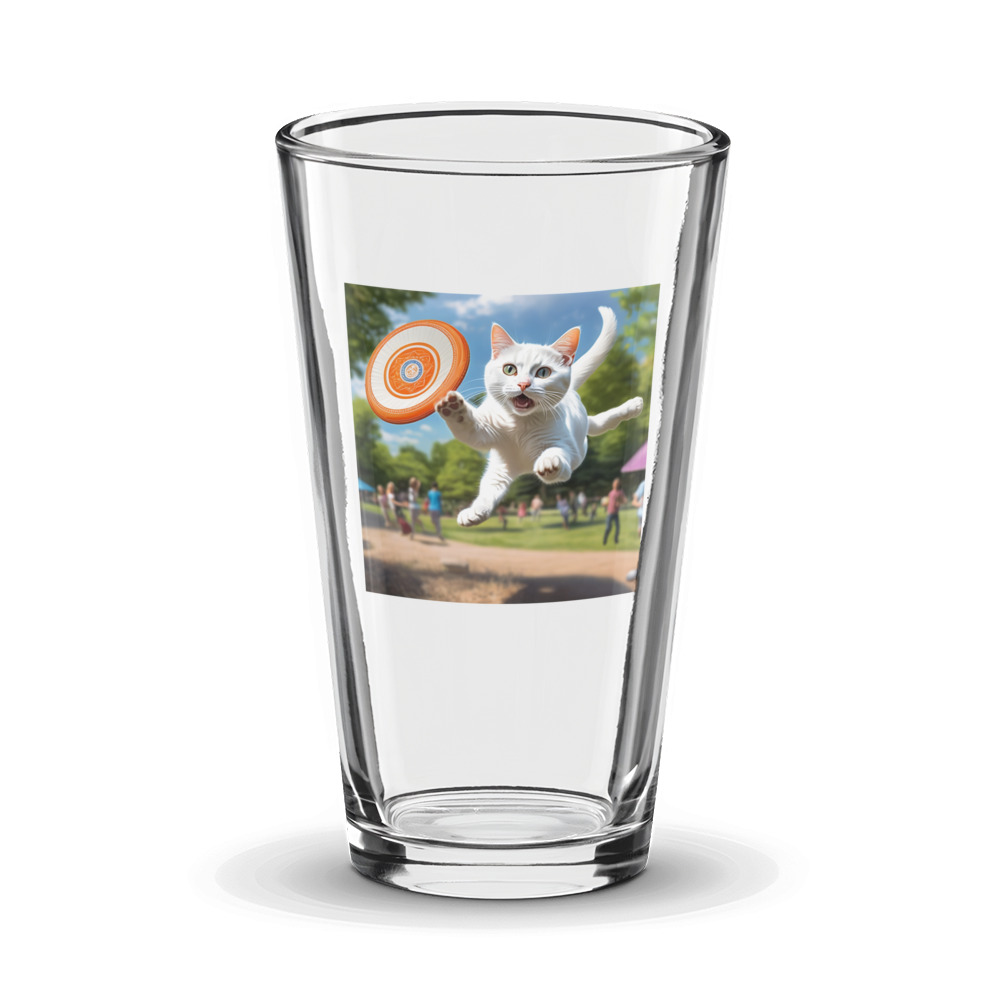 PugMug Custom White Companion Cat Glass Tumbler
