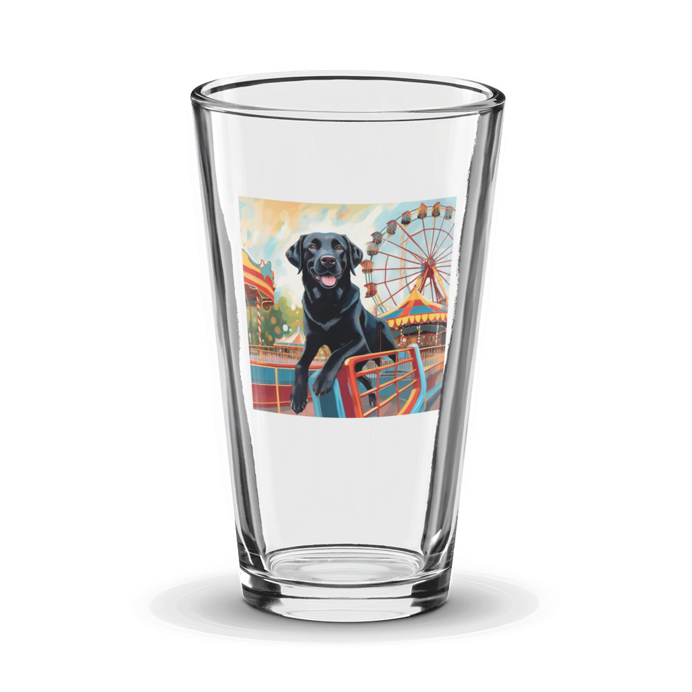 PugMug Custom Black Labrador Retriever Glass Tumbler