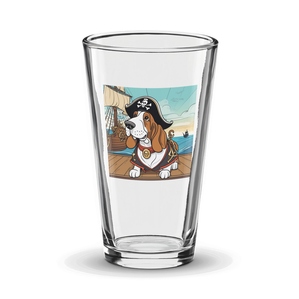 PugMug Custom Basset Hound Glass Tumbler