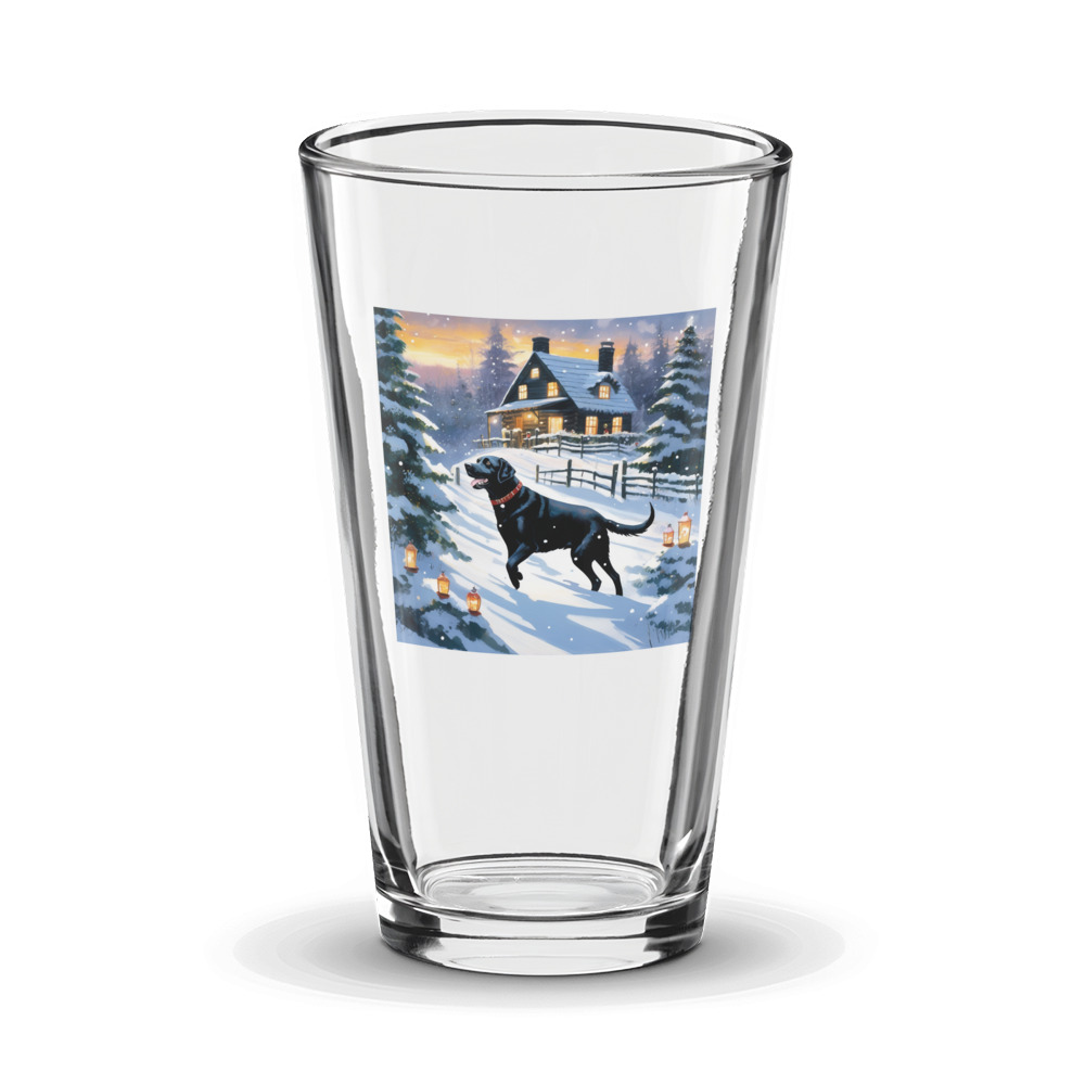PugMug Custom Black Labrador Retriever Glass Tumbler
