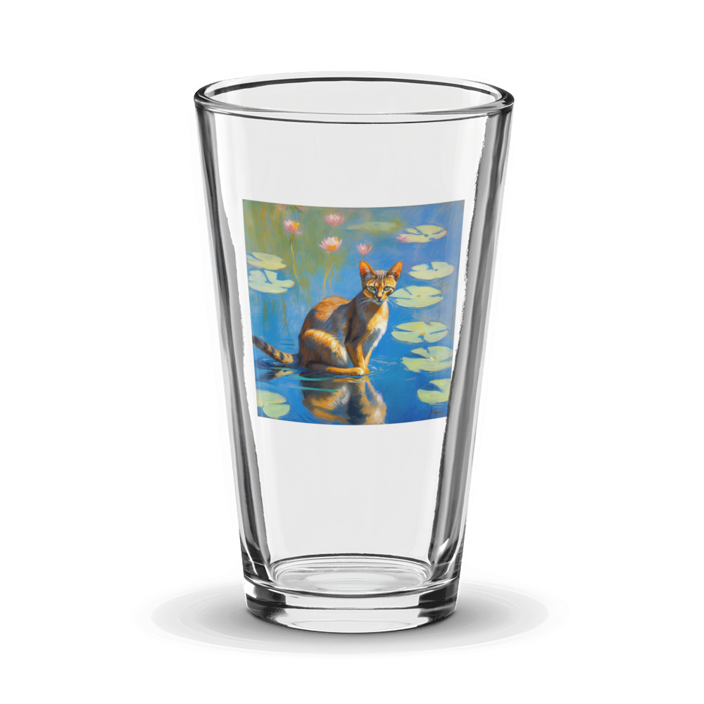 PugMug Custom Tabby Abyssinian Cat Glass Tumbler
