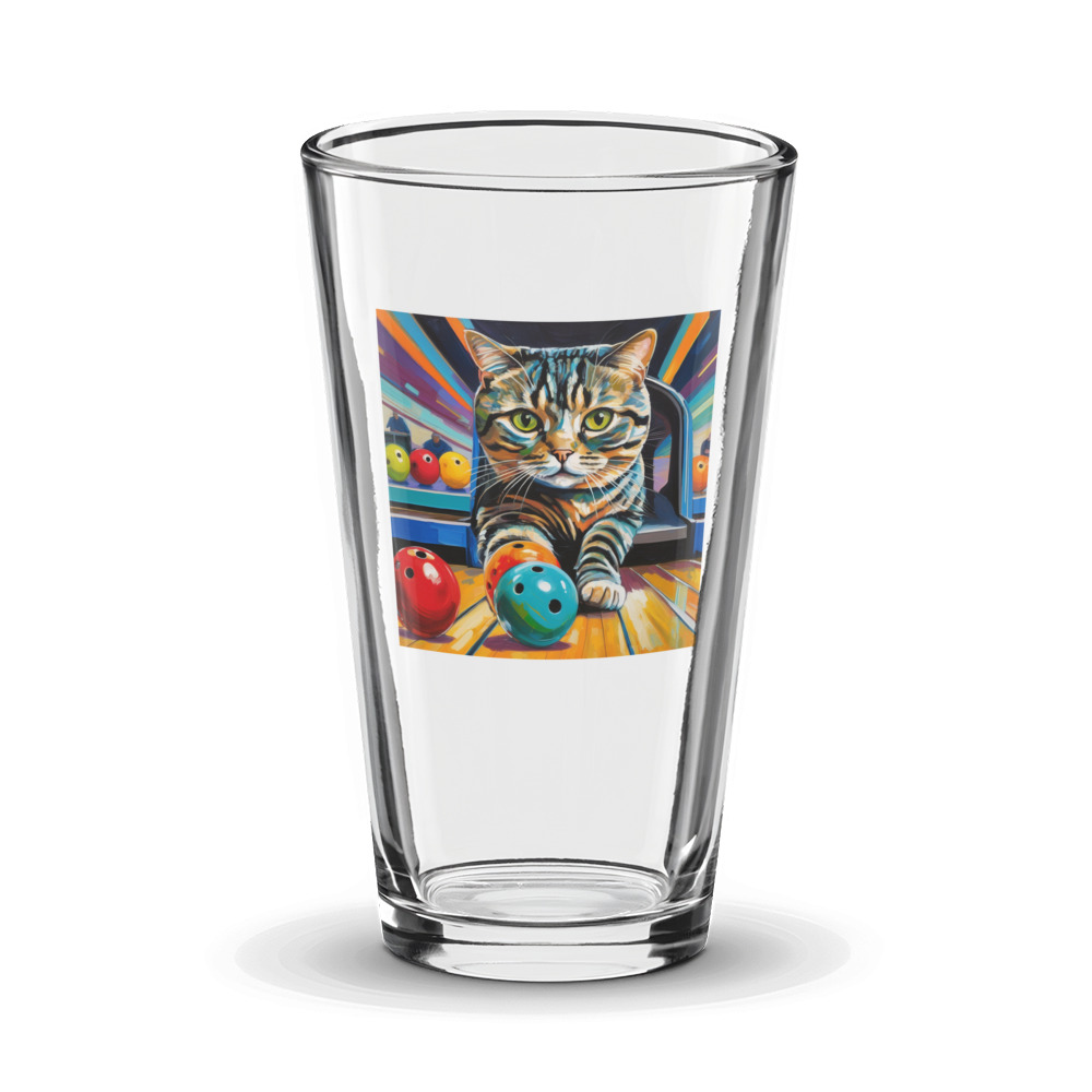 PugMug Custom Tabby Scottish Fold Cat Glass Tumbler