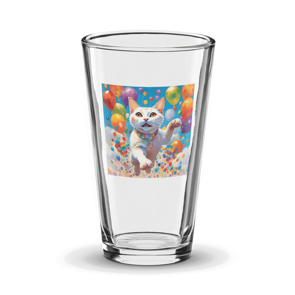PugMug Custom White Abyssinian Cat Glass Tumbler