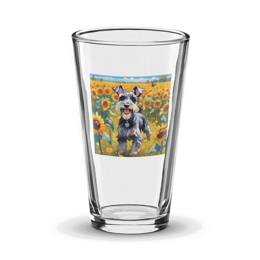 PugMug Custom Miniature Schnauzer Glass Tumbler