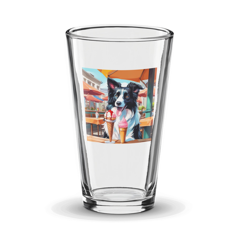 PugMug Custom Border Collie Glass Tumbler