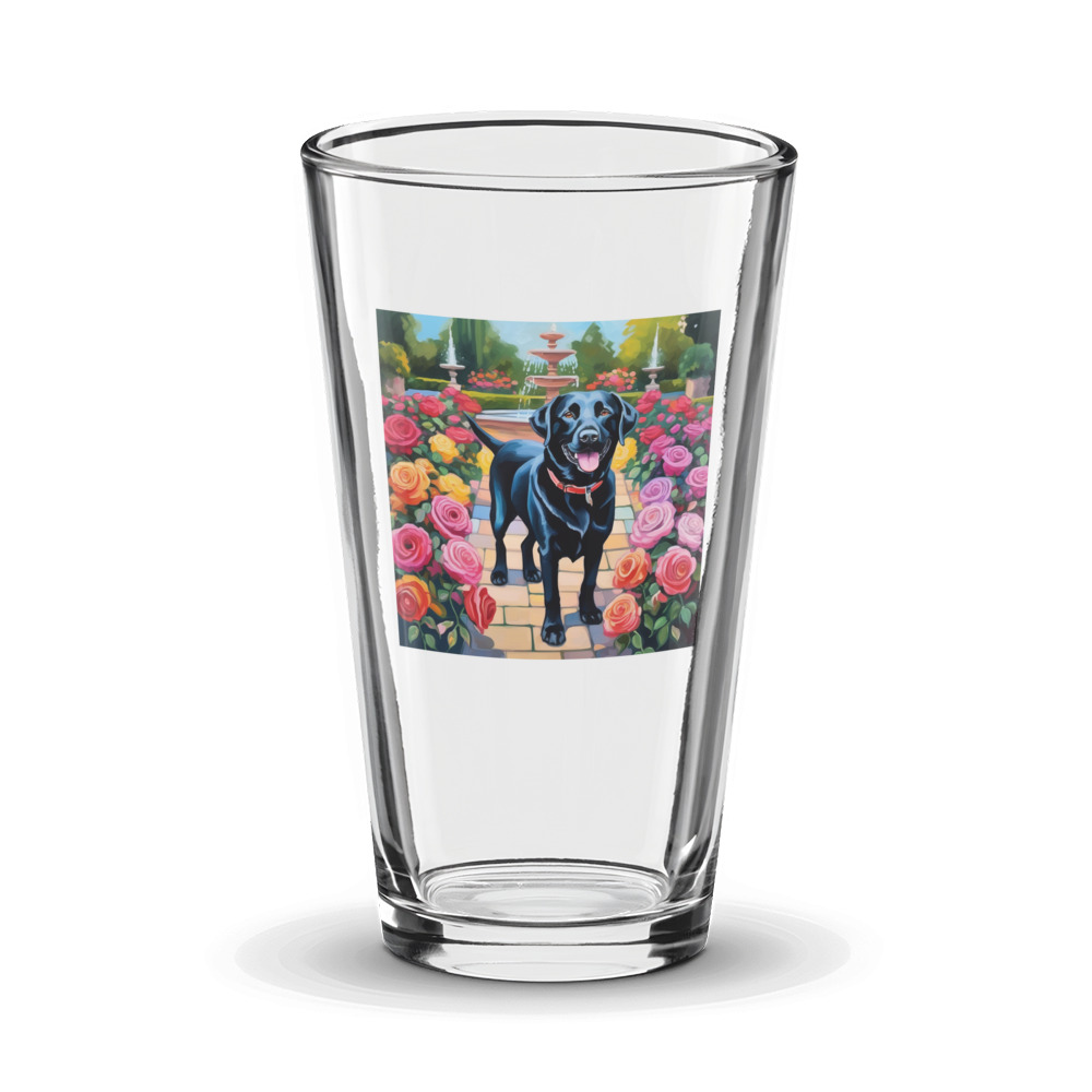 PugMug Custom Black Labrador Retriever Glass Tumbler