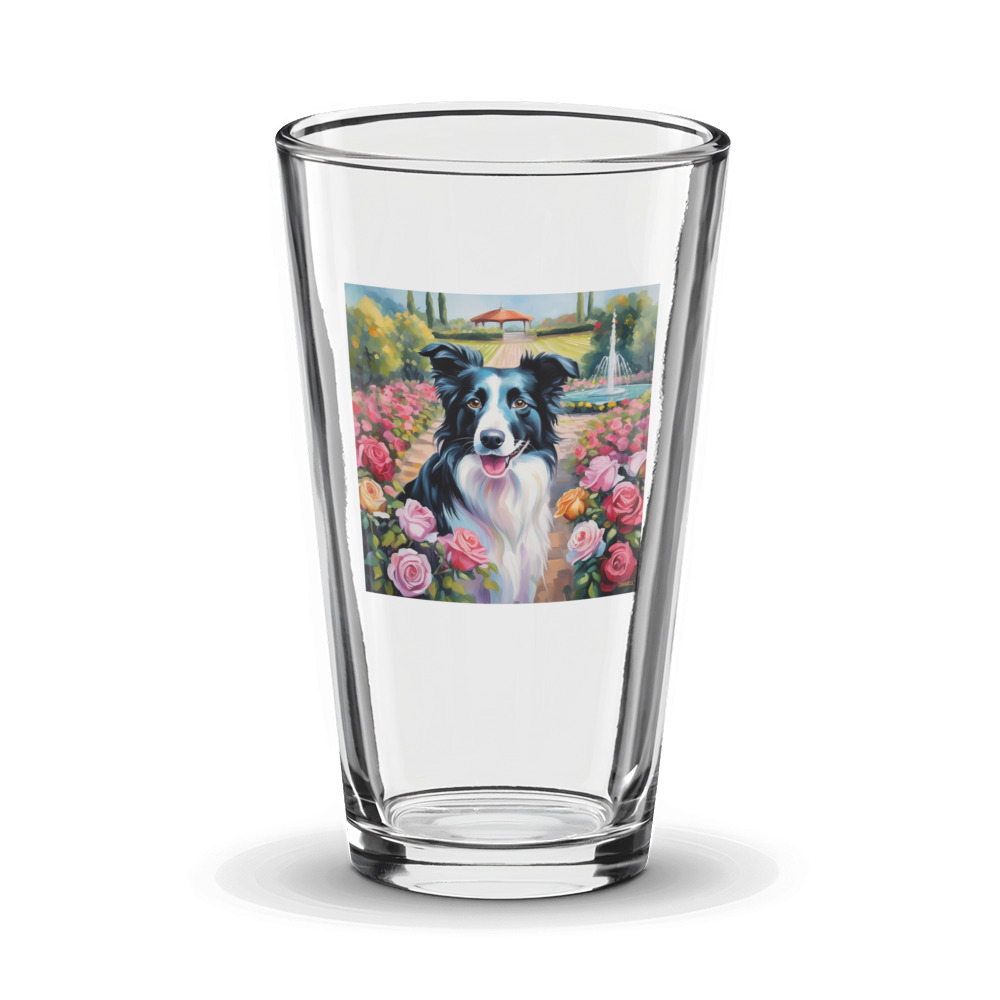 PugMug Custom Border Collie Glass Tumbler