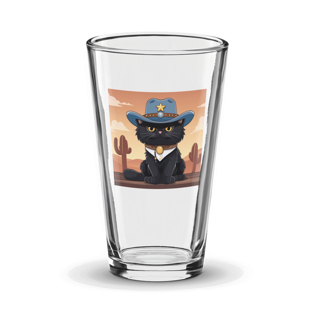 PugMug Custom Black Persian Cat Glass Tumbler