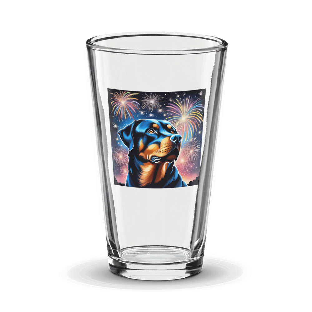 PugMug Custom Rottweiler Glass Tumbler