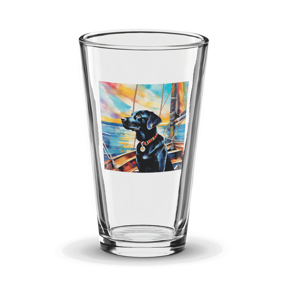 PugMug Custom Black Labrador Retriever Glass Tumbler