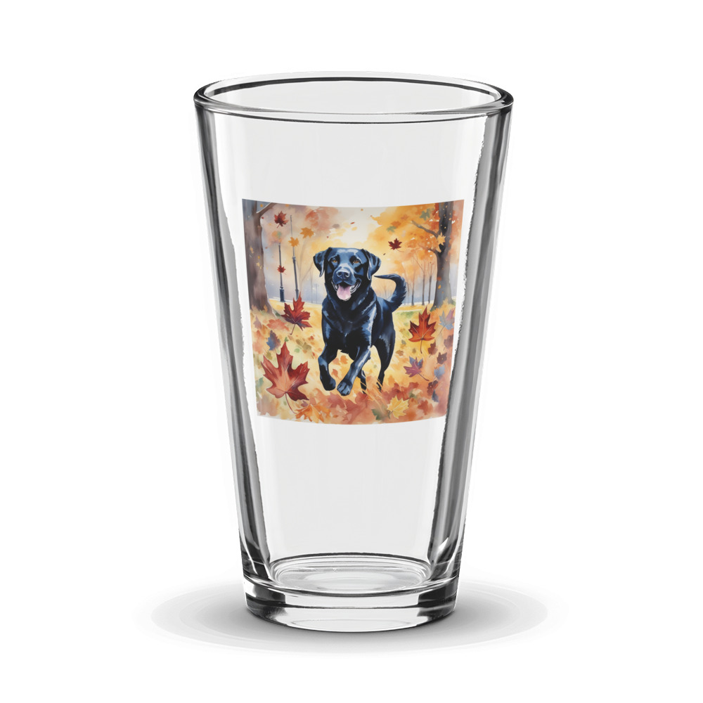 PugMug Custom Black Labrador Retriever Glass Tumbler