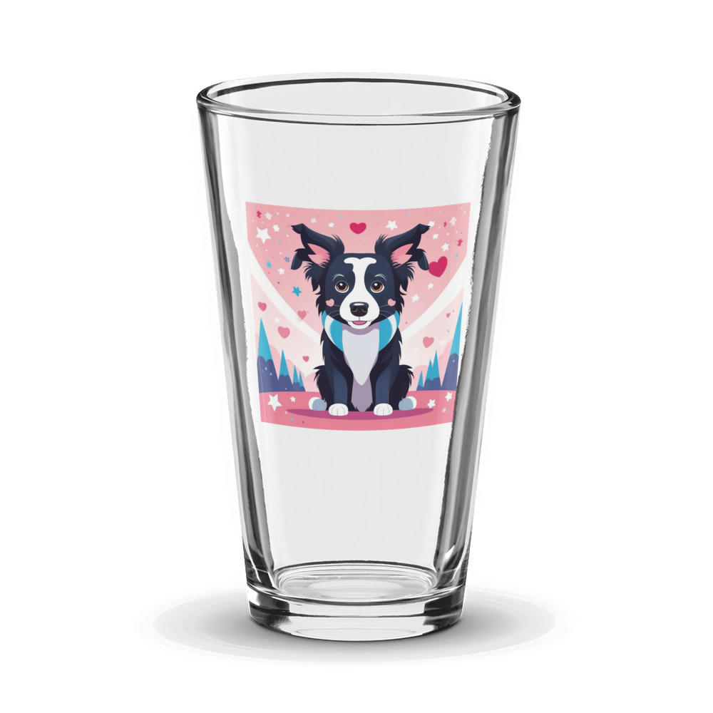 PugMug Custom Border Collie Glass Tumbler