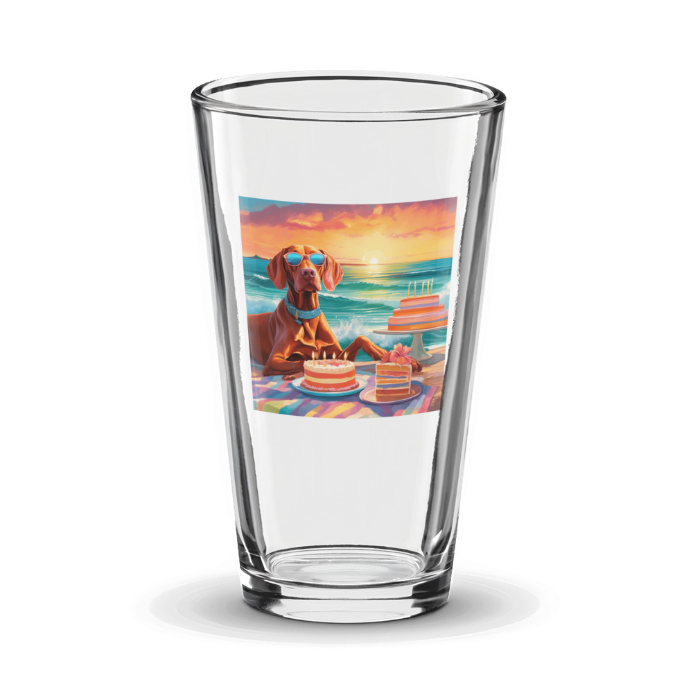 PugMug Custom Vizsla Glass Tumbler