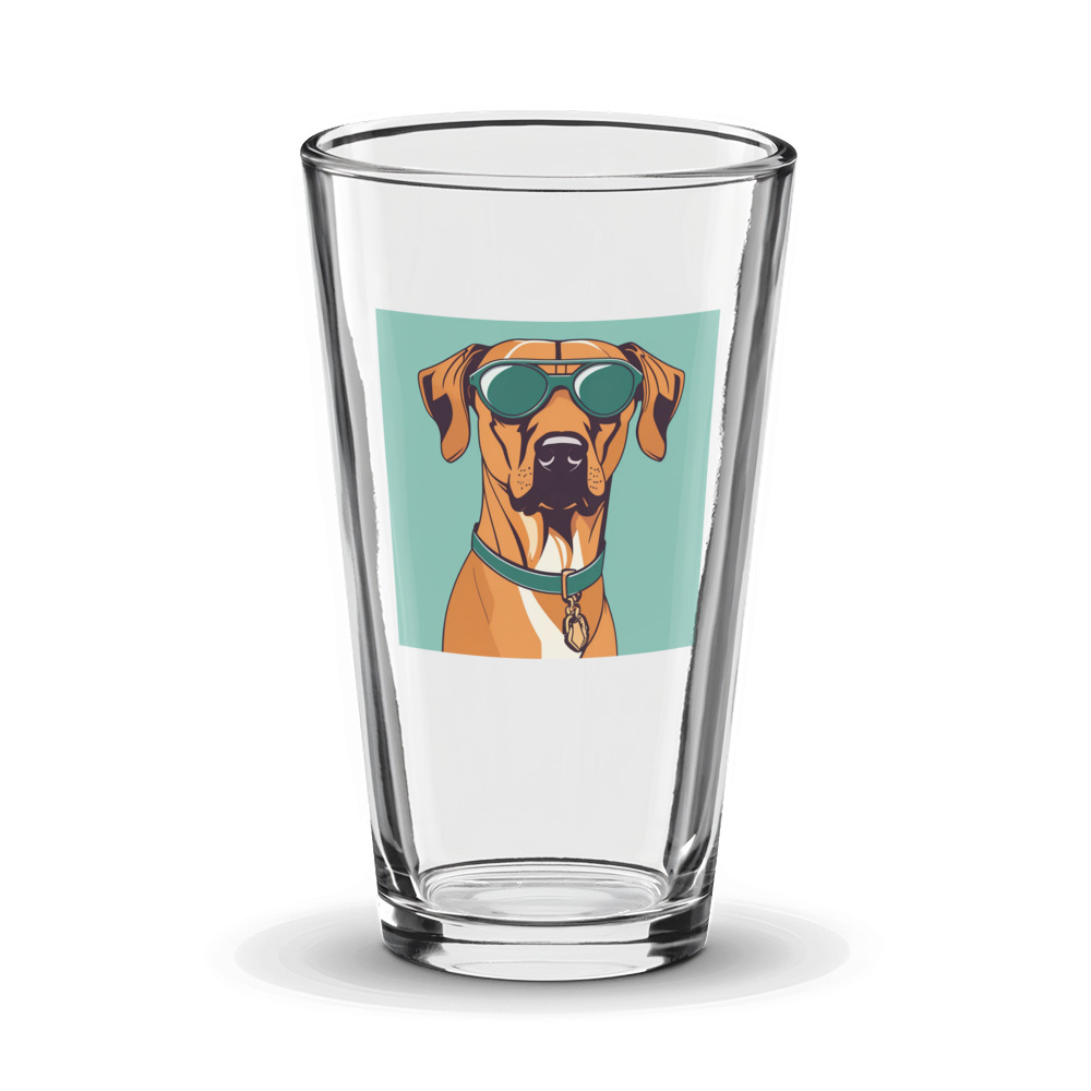PugMug Custom Rhodesian Ridgeback Glass Tumbler