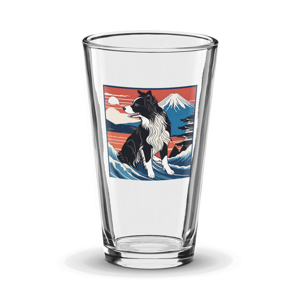 PugMug Custom Border Collie Glass Tumbler
