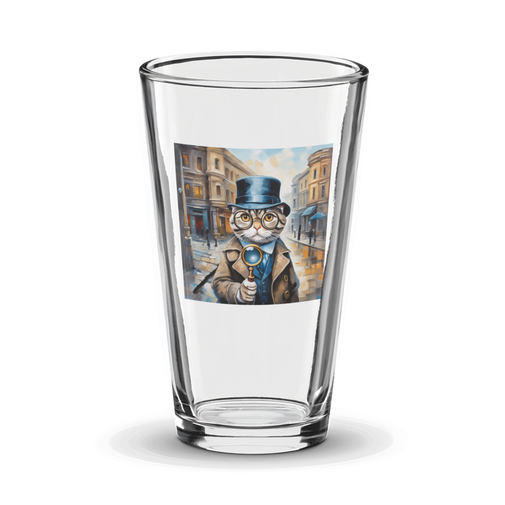PugMug Custom Tabby Scottish Fold Cat Glass Tumbler