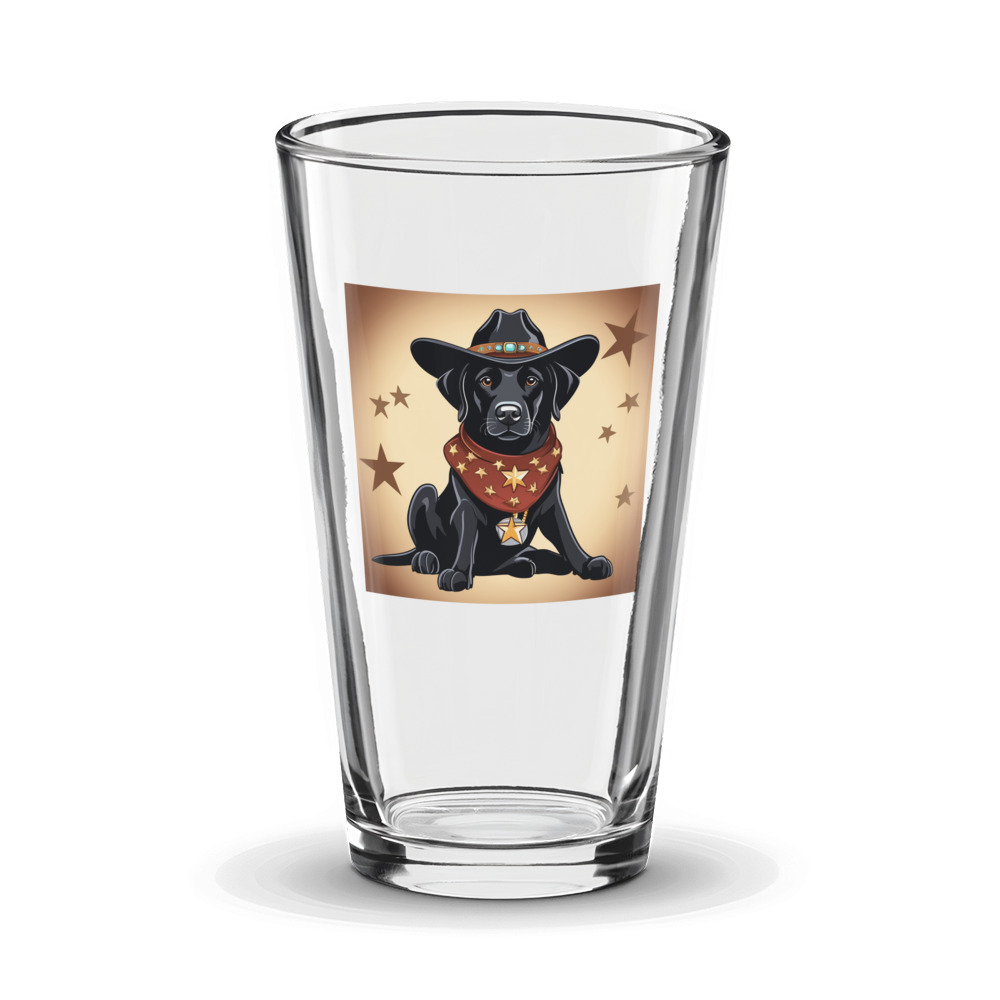 PugMug Custom Black Labrador Retriever Glass Tumbler