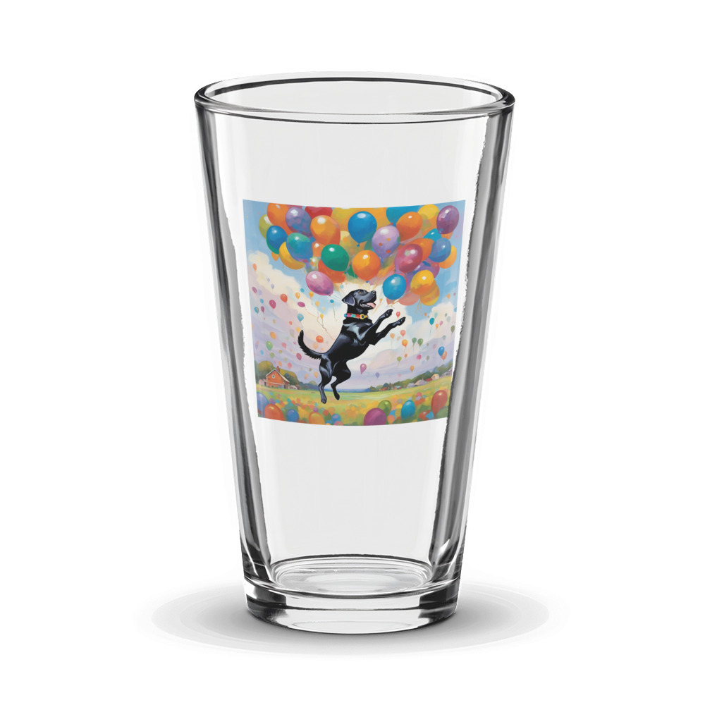 PugMug Custom Black Labrador Retriever Glass Tumbler