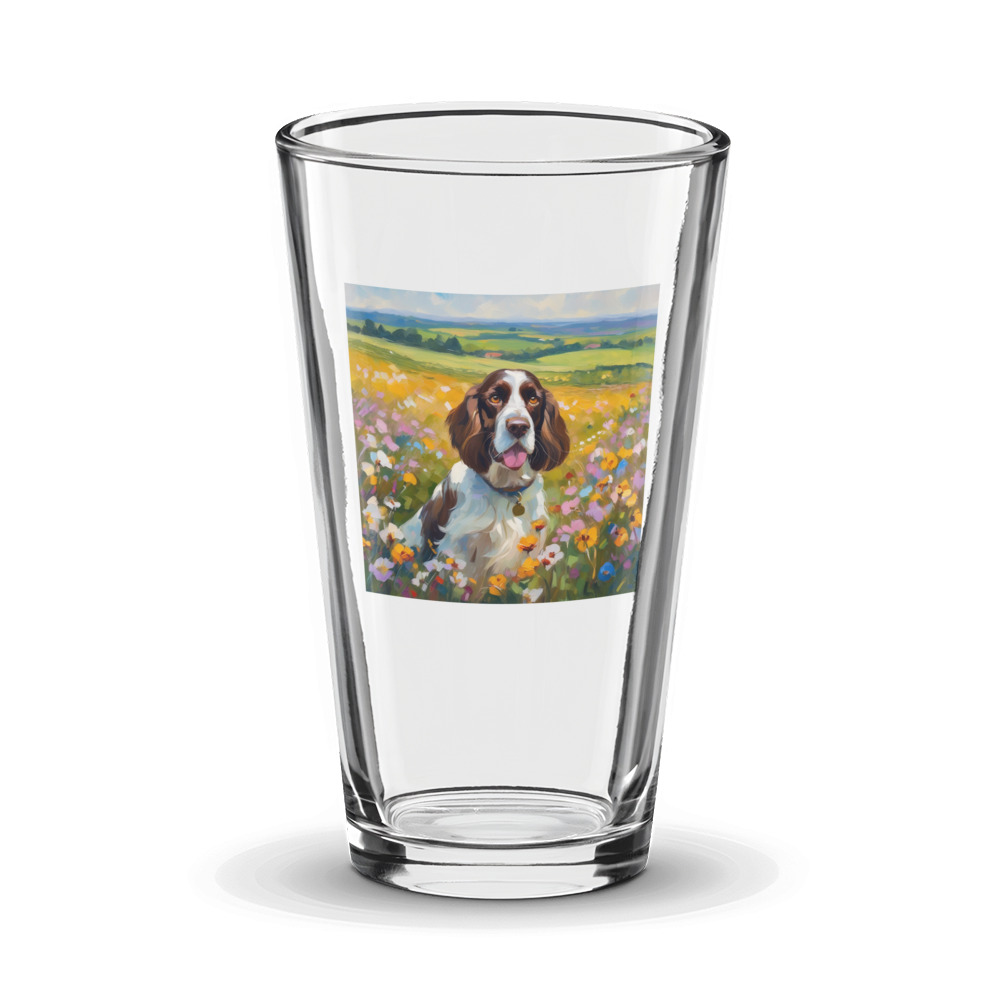 PugMug Custom English Springer Spaniel Glass Tumbler