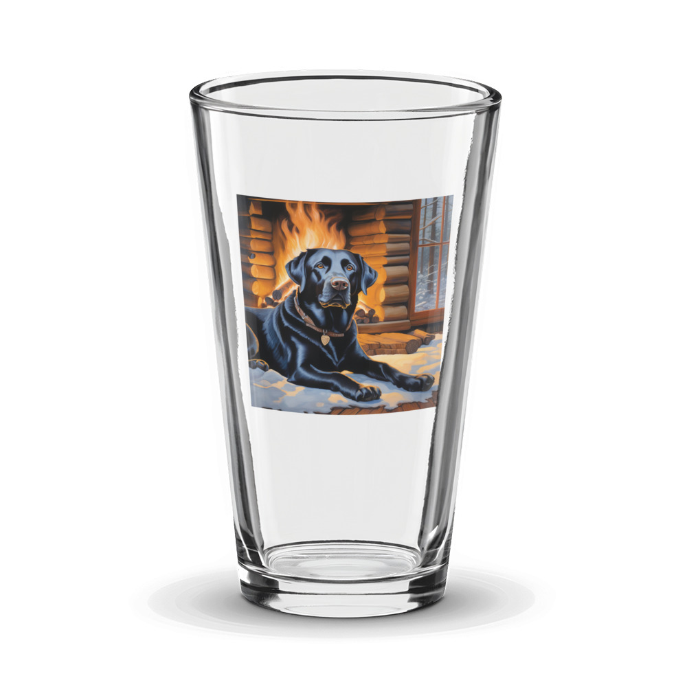 PugMug Custom Black Labrador Retriever Glass Tumbler