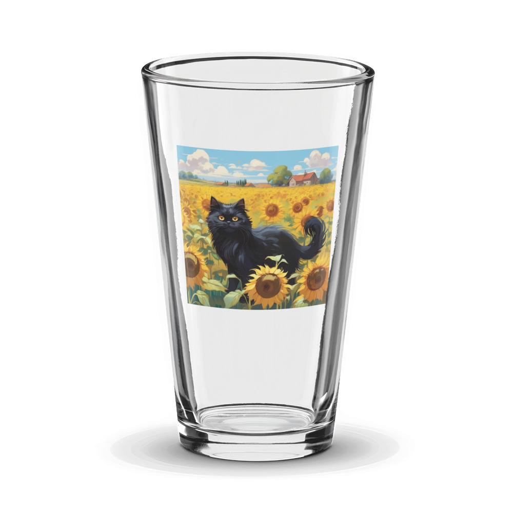 PugMug Custom Black Persian Cat Glass Tumbler