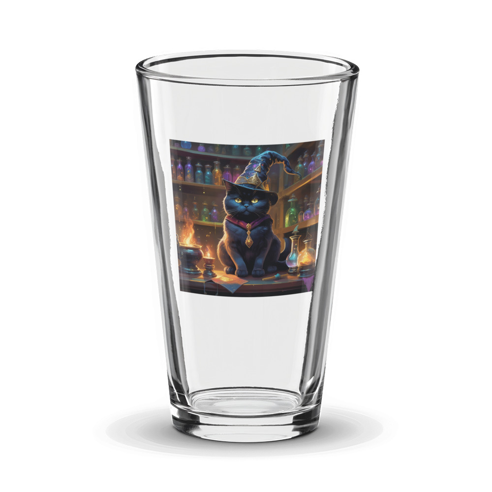 PugMug Custom Black British Shorthair Cat Glass Tumbler