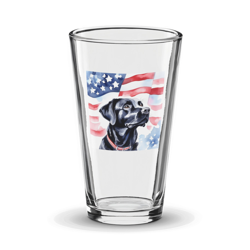 PugMug Custom Black Labrador Retriever Glass Tumbler