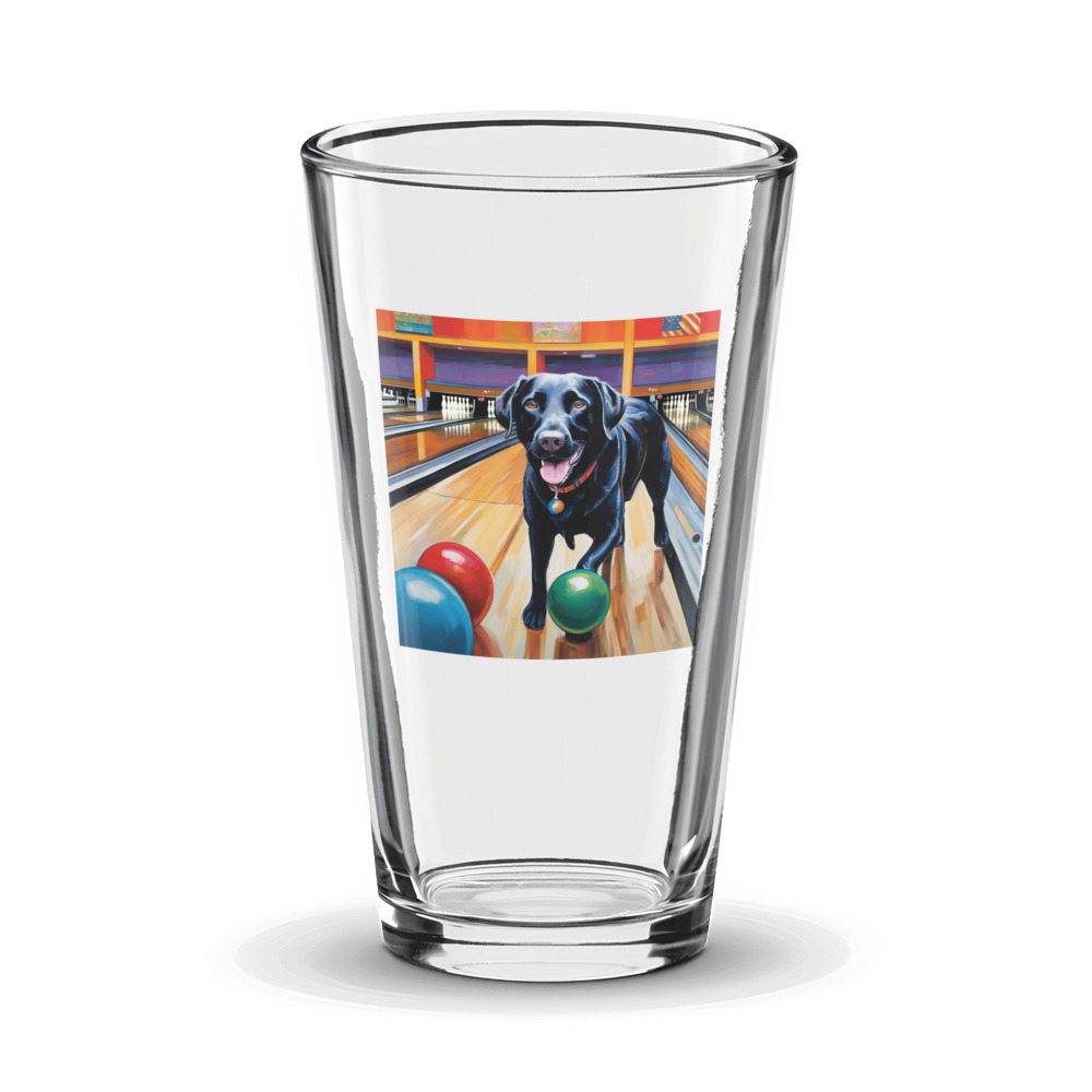 PugMug Custom Black Labrador Retriever Glass Tumbler