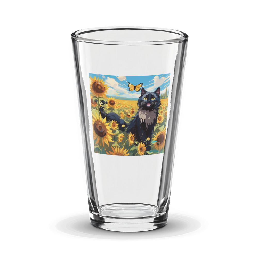 PugMug Custom Black Ragdoll Cat Glass Tumbler