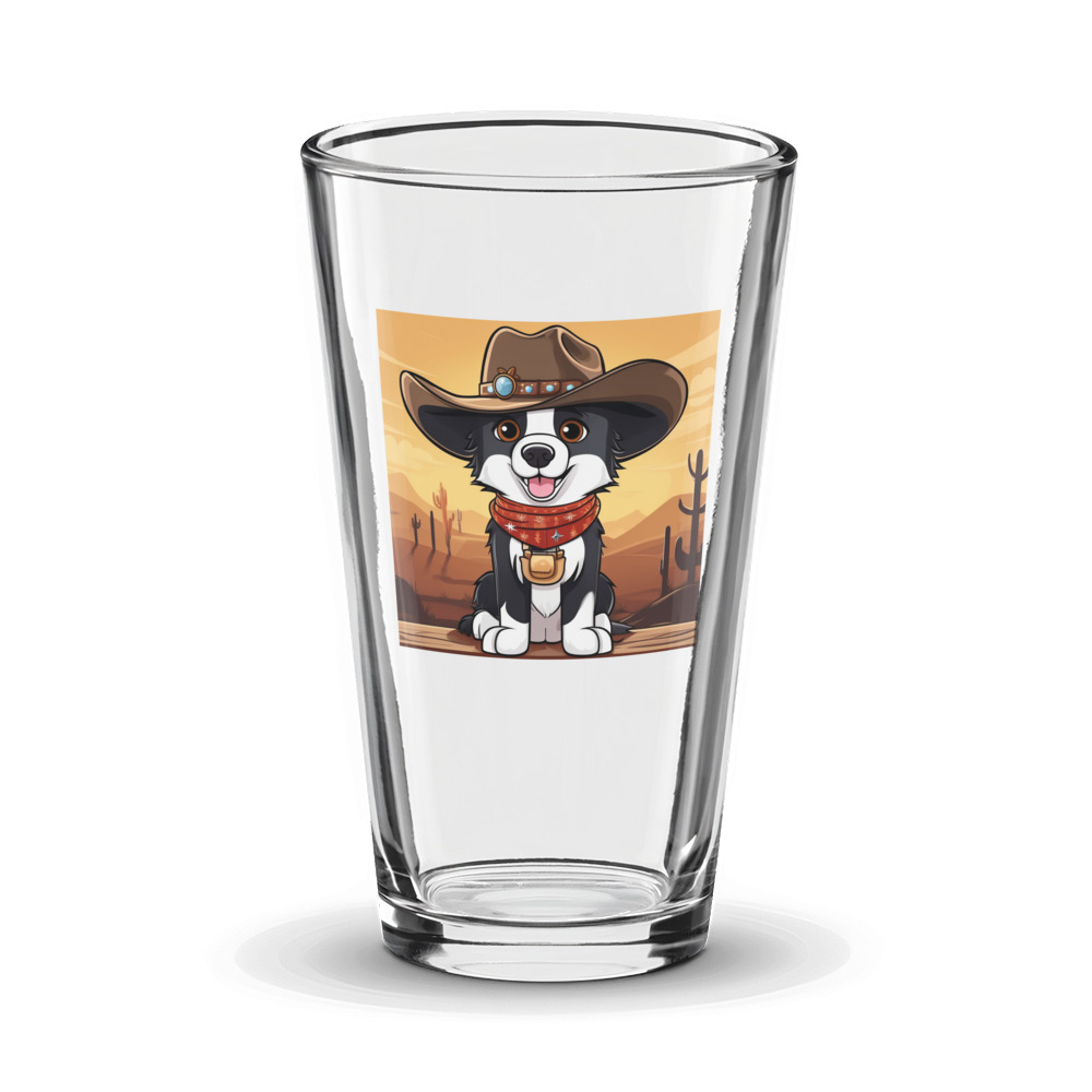 PugMug Custom Border Collie Glass Tumbler