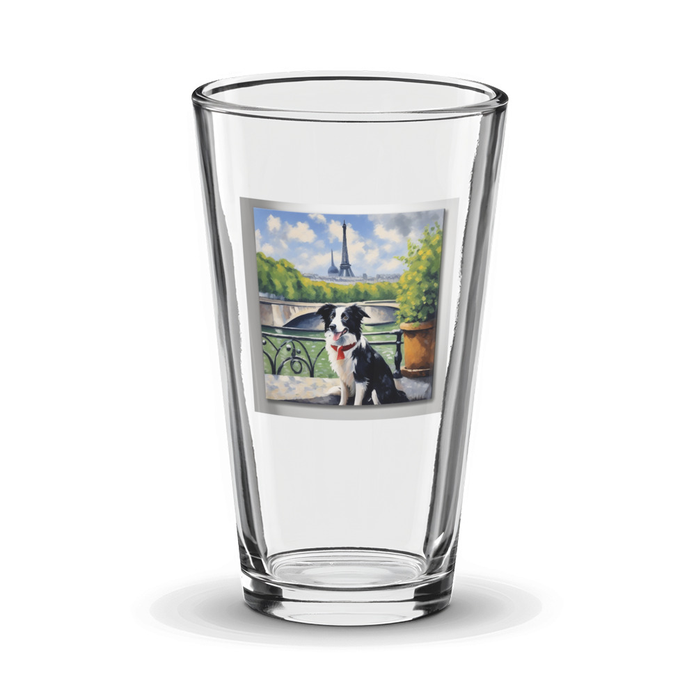 PugMug Custom Border Collie Glass Tumbler