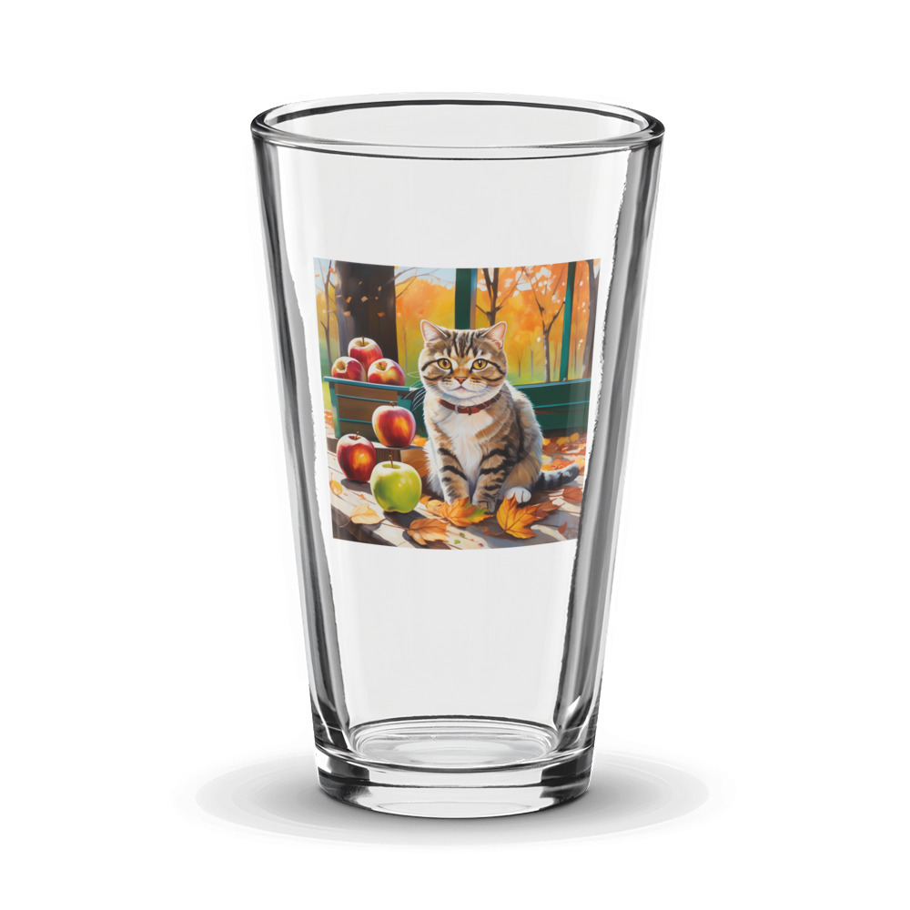 PugMug Custom Tabby Scottish Fold Cat Glass Tumbler
