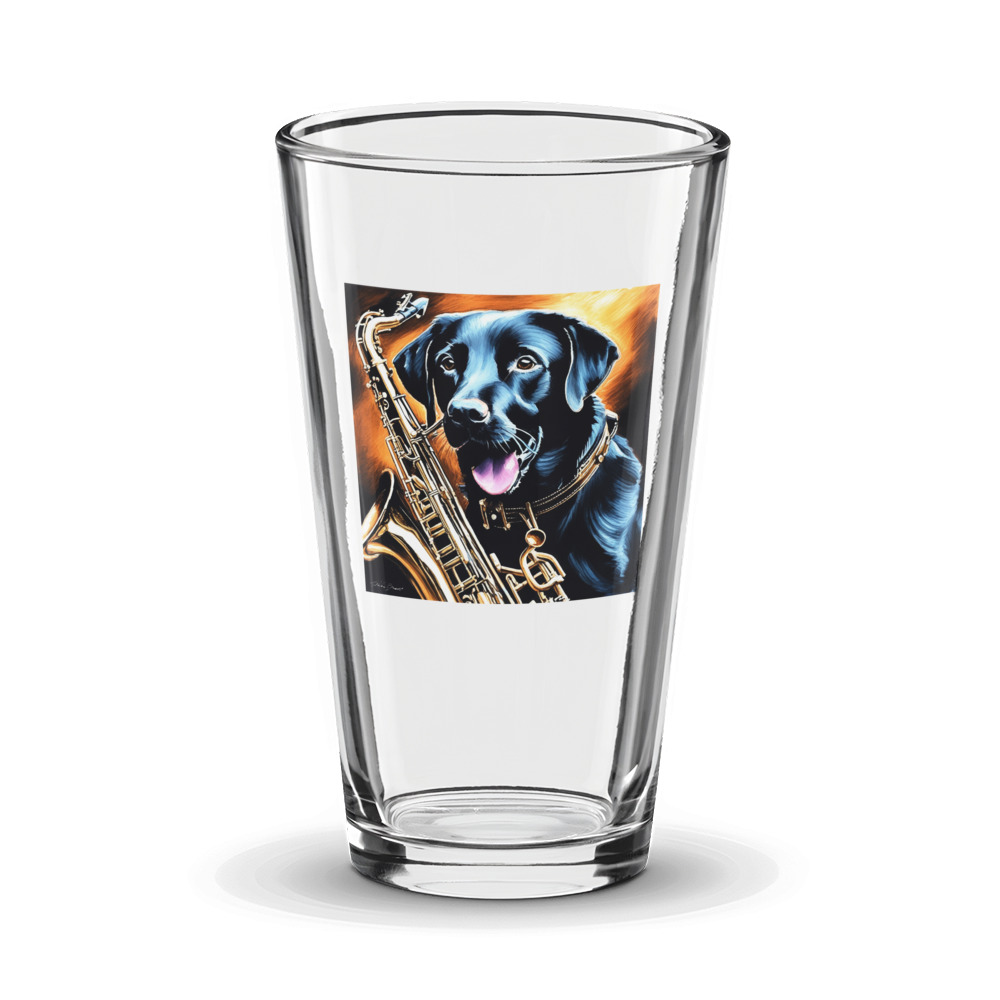 PugMug Custom Black Labrador Retriever Glass Tumbler