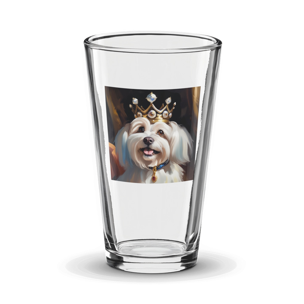 PugMug Custom White Havanese Dog Glass Tumbler