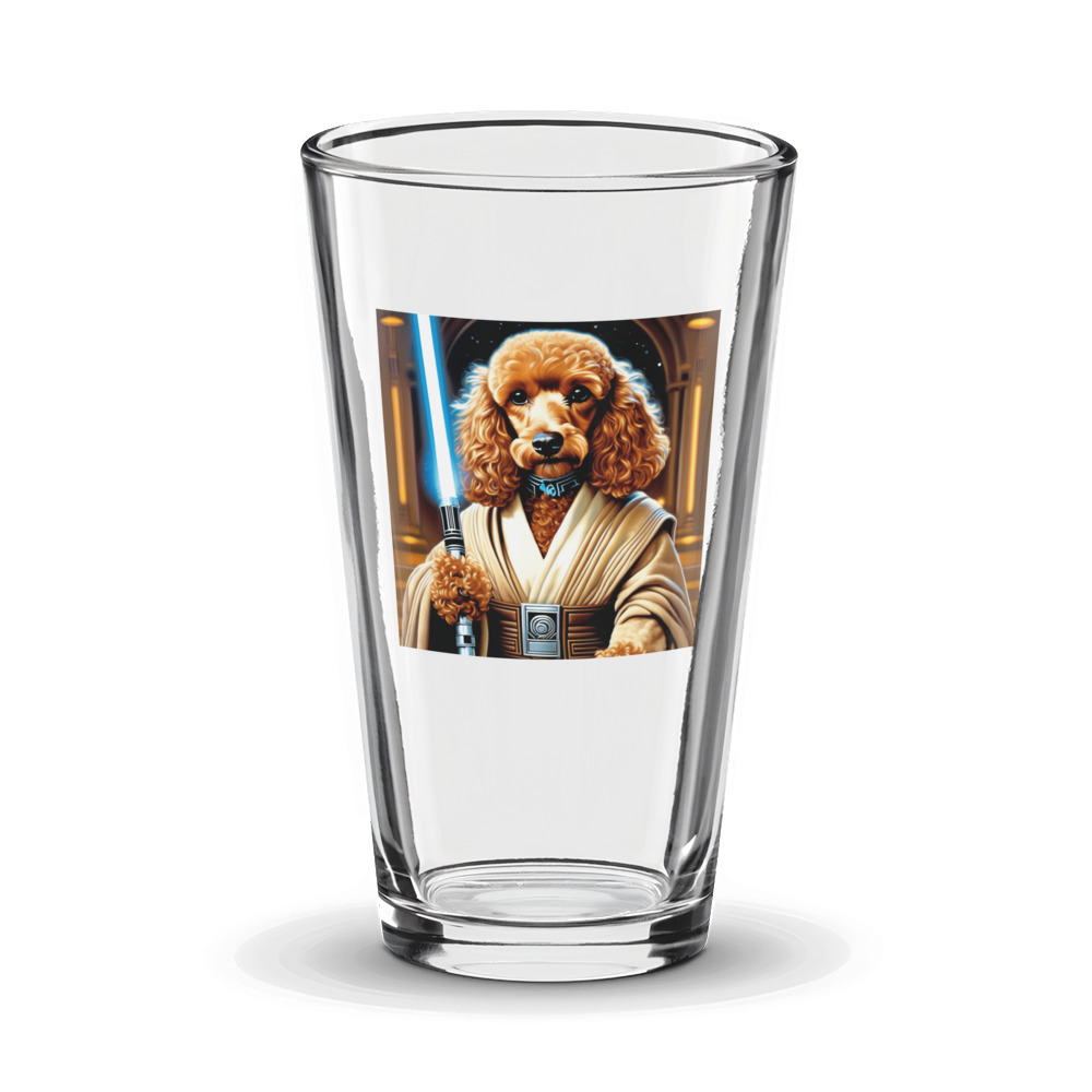 PugMug Custom Tan Poodle Glass Tumbler