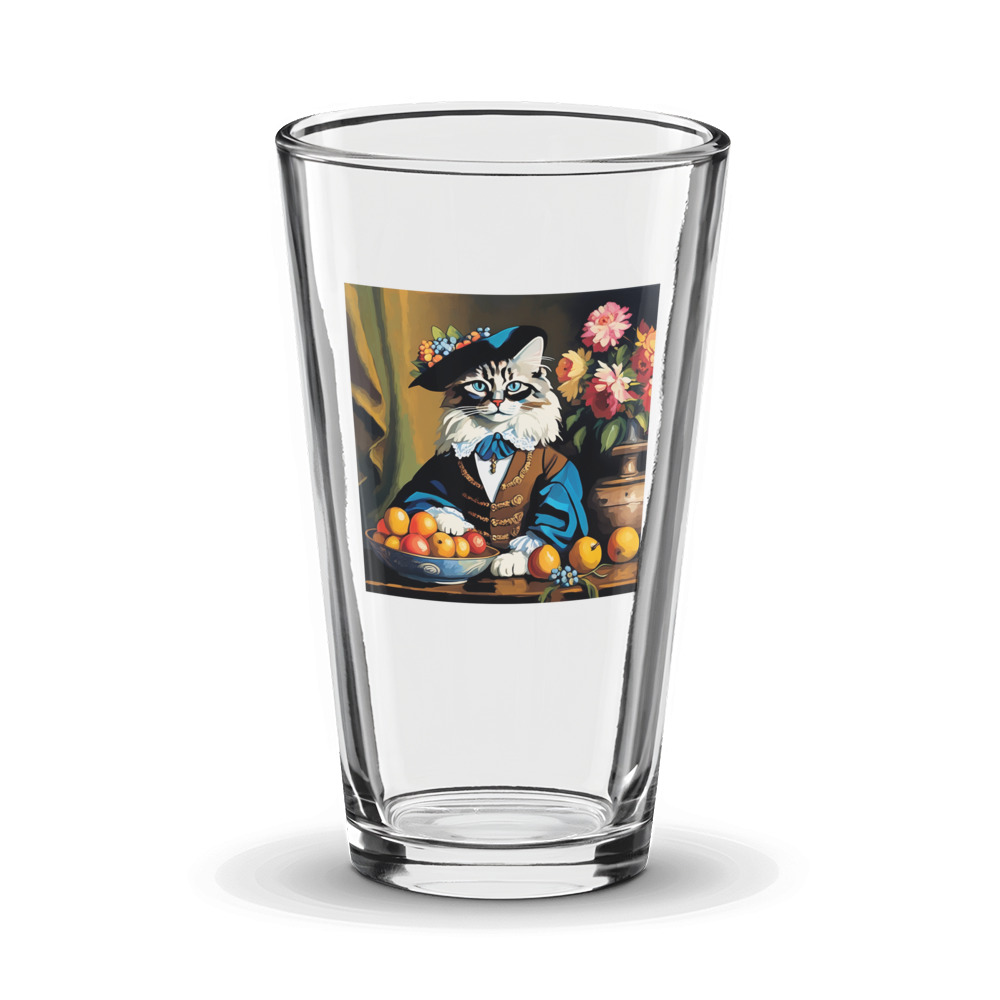 PugMug Custom Tabby Ragdoll Cat Glass Tumbler