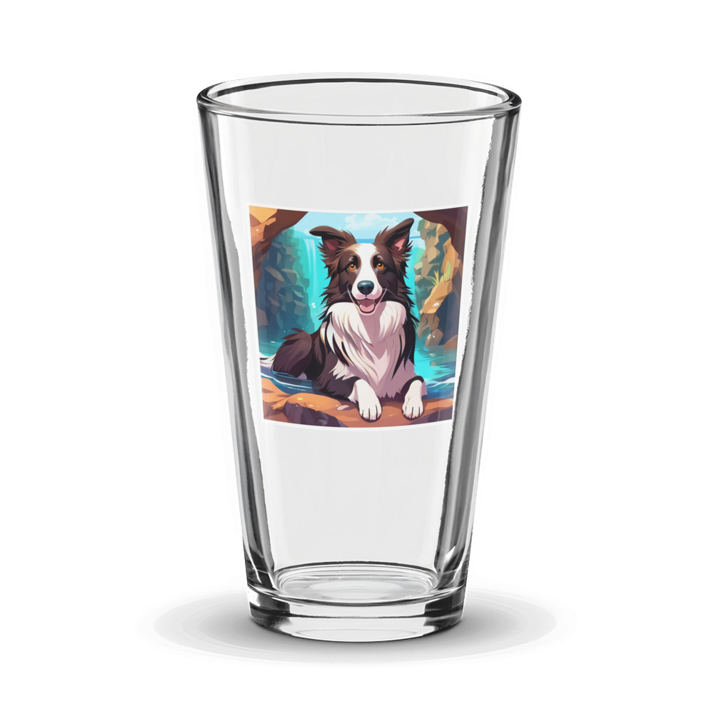 PugMug Custom Border Collie Glass Tumbler