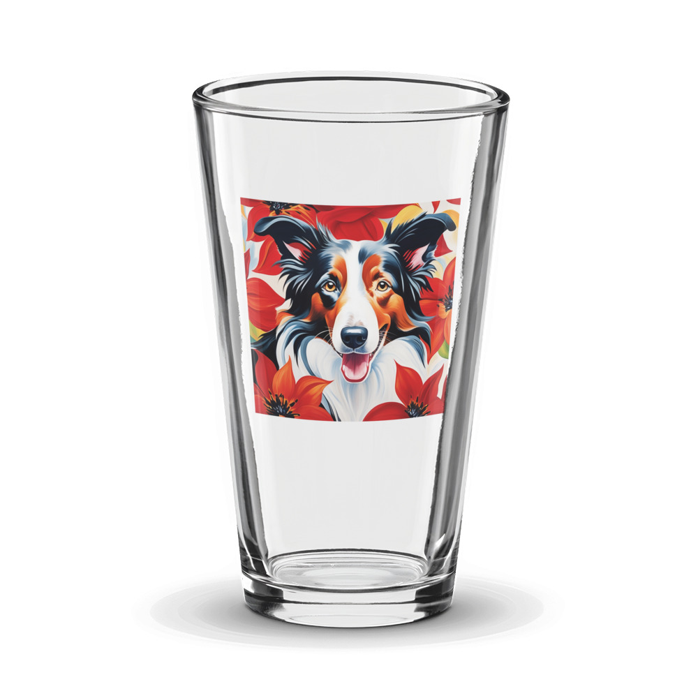 PugMug Custom Border Collie Glass Tumbler