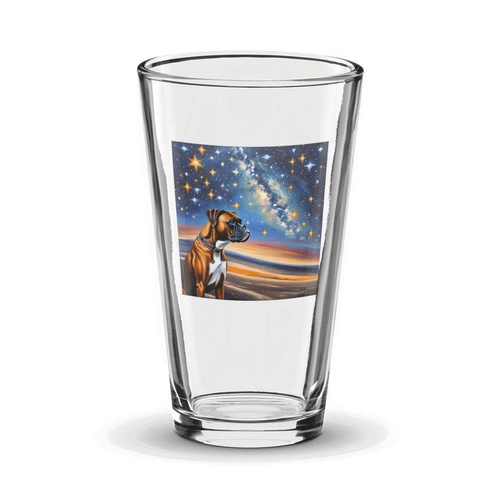 PugMug Custom Boxer Dog Glass Tumbler