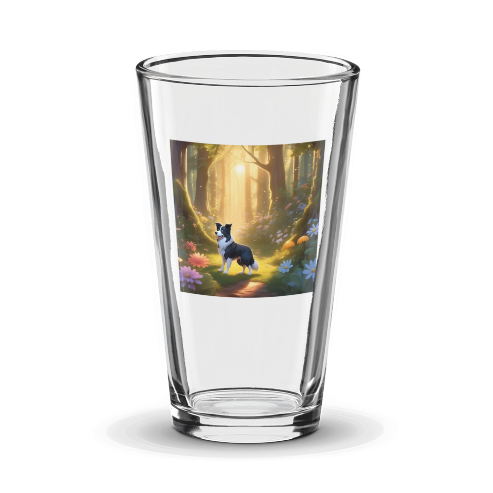PugMug Custom Border Collie Glass Tumbler