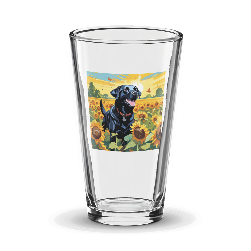 PugMug Custom Black Labrador Retriever Glass Tumbler