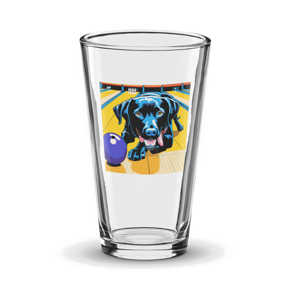 PugMug Custom Black Labrador Retriever Glass Tumbler
