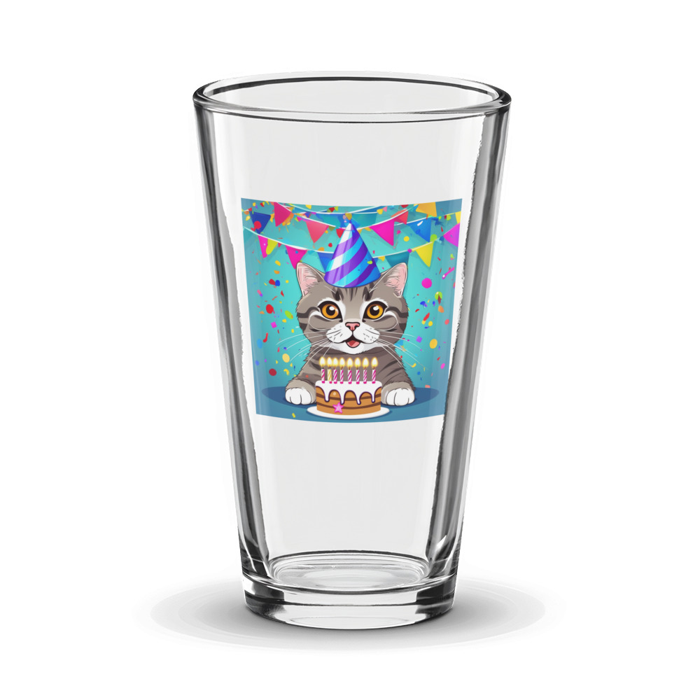 PugMug Custom Tabby Scottish Fold Cat Glass Tumbler