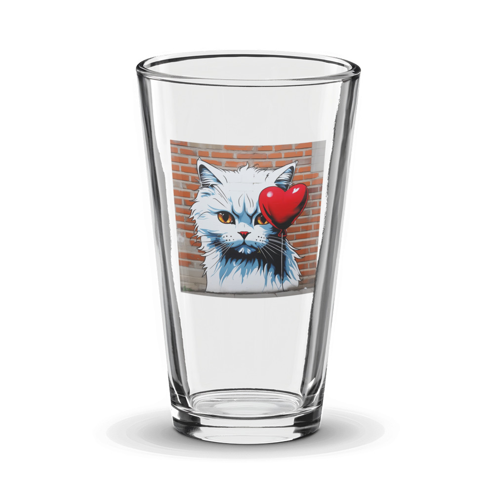 PugMug Custom White Persian Cat Glass Tumbler