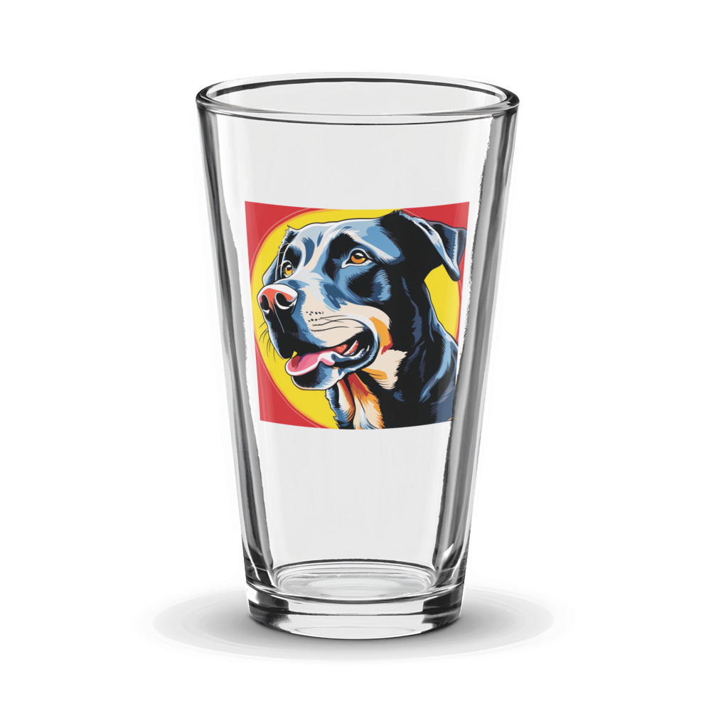 PugMug Custom Black Labrador Retriever Glass Tumbler